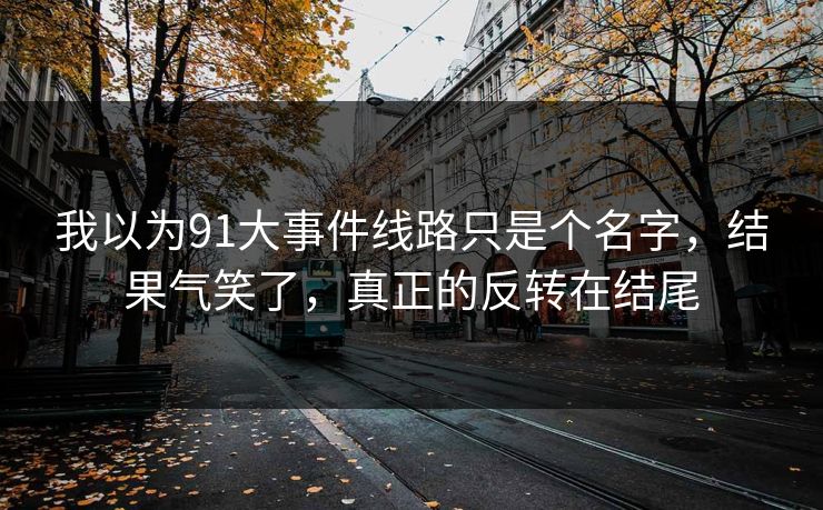 我以为91大事件线路只是个名字，结果气笑了，真正的反转在结尾