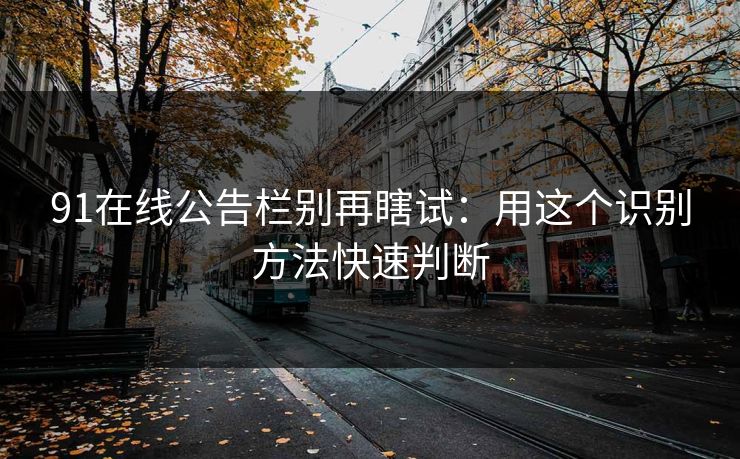 91在线公告栏别再瞎试：用这个识别方法快速判断