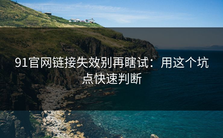 91官网链接失效别再瞎试：用这个坑点快速判断